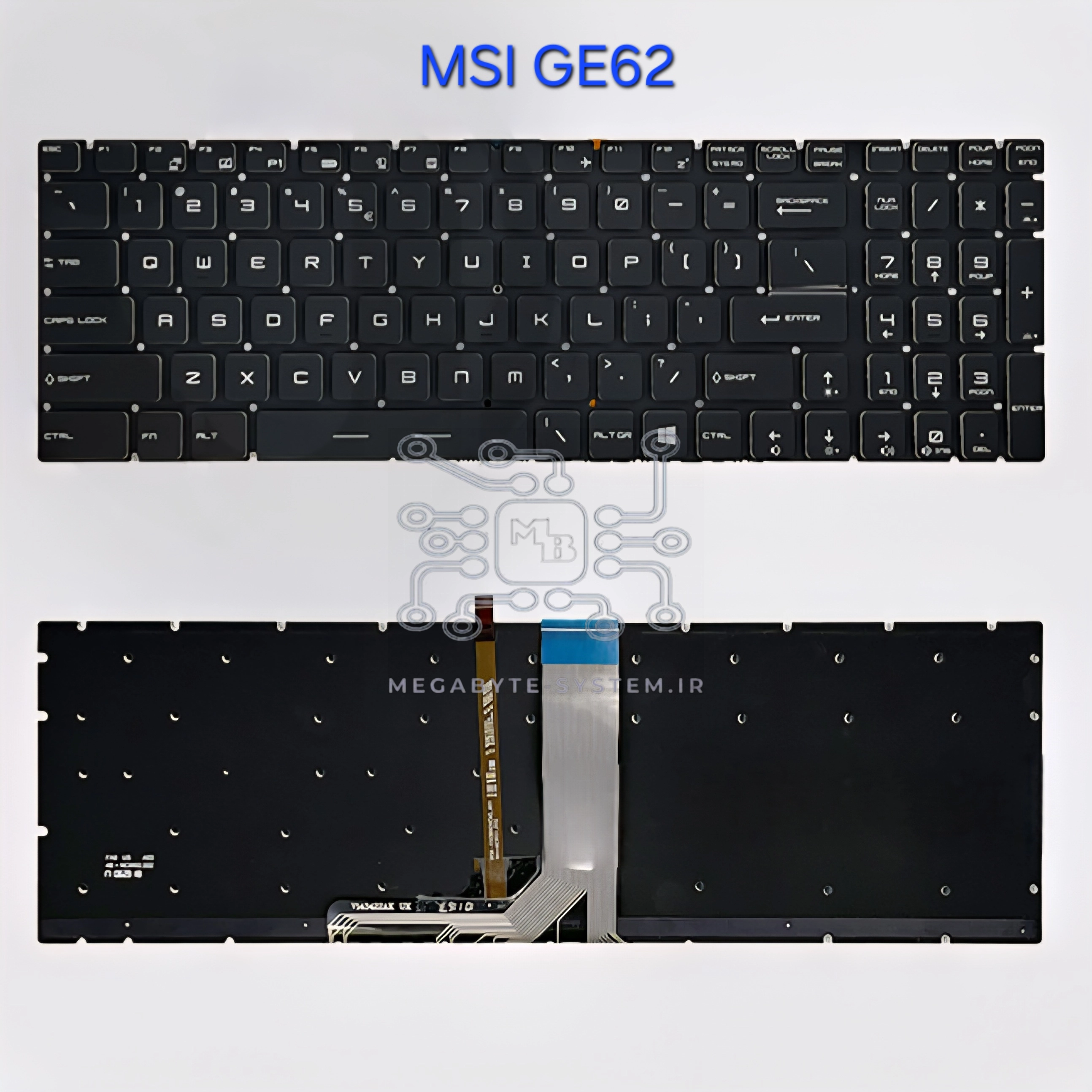 کیبورد لپ تاپ ام اس ای مدل MSI GP75