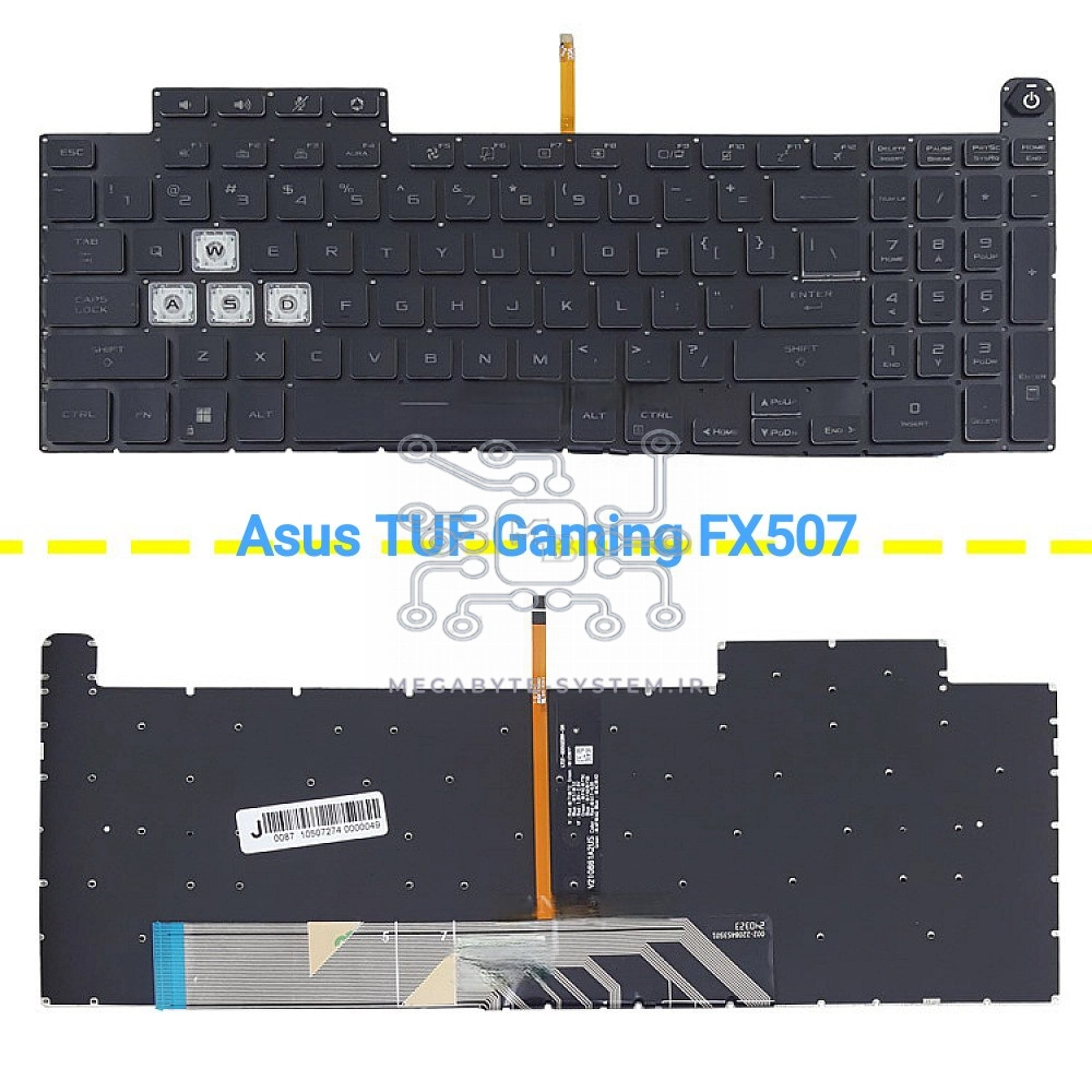 کیبورد لپ تاپ ایسوس مدل ASUS TUF Gaming F15-FX517