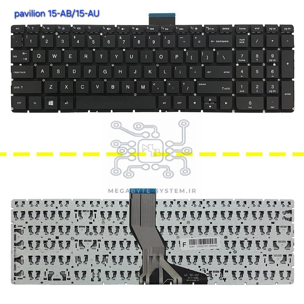 کیبورد لپ تاپ اچ پی مدل HP Pavilion 15-BK