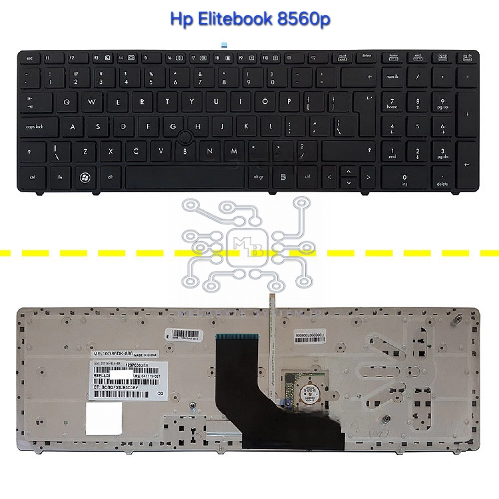 کیبورد لپ تاپ اچ پی مدل  HP EliteBook  8570P